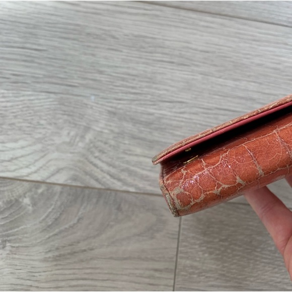 Miu Miu Pink Leather Snap Closure Long Wallet - Picture 10 of 12